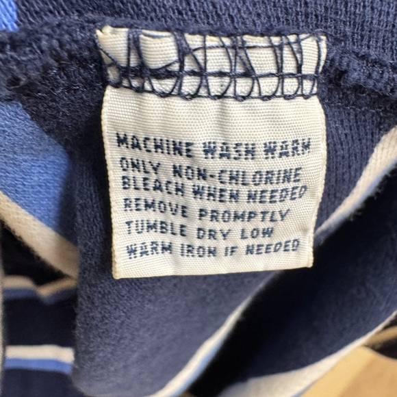 Polo Ralph Lauren Men’s Striped Polo Shirt Blue White Short Sleeve Size L Cotton - Picture 4 of 4